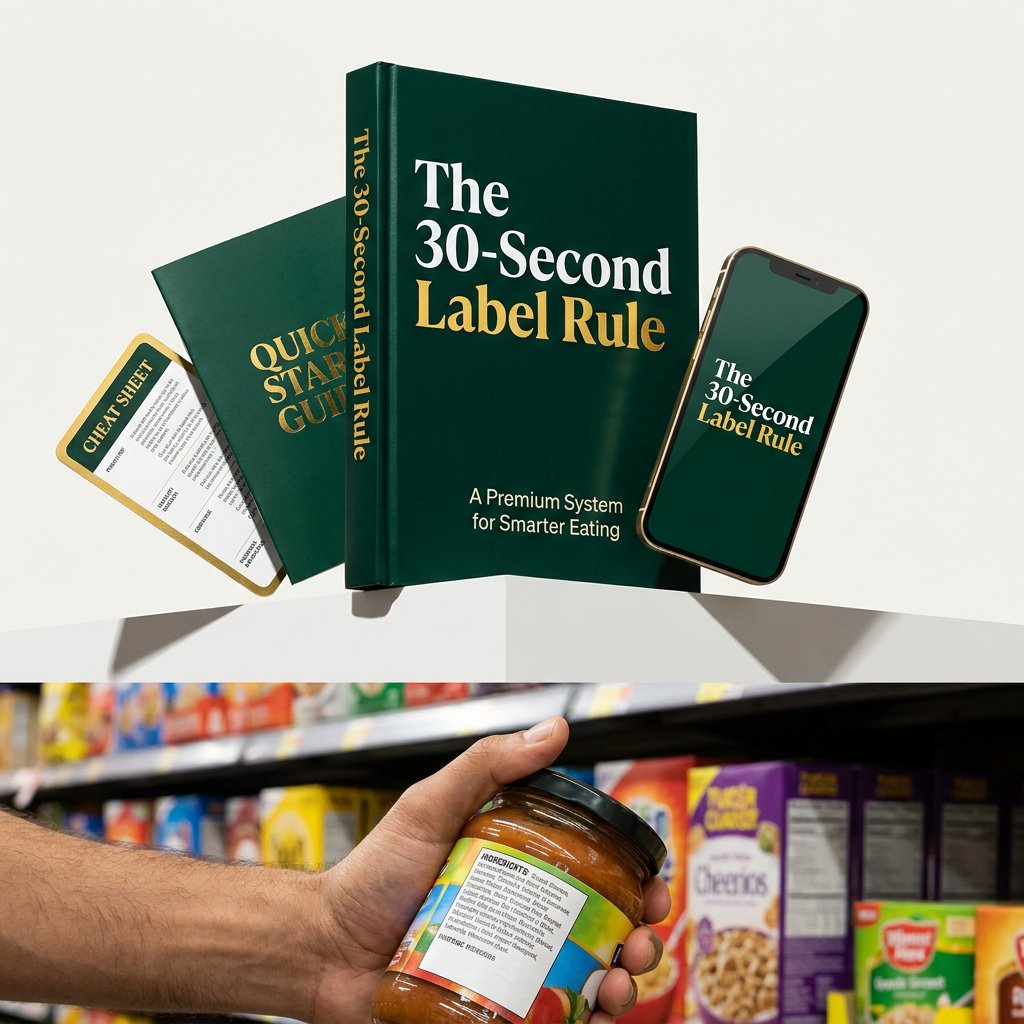 Cover of The 30-Second Label Rule, a free pharmacist-designed food label guide